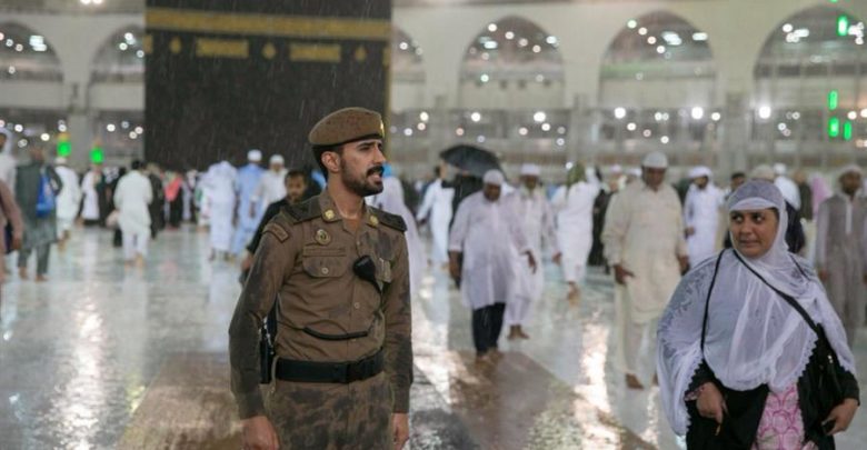 امطار غزيرة في مكة الحرام