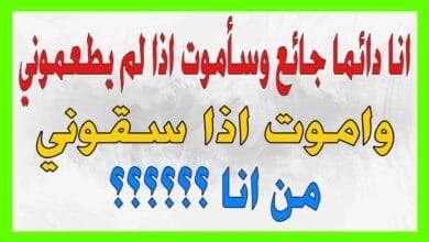 اسئلة و الغاز صعبة أنا دائما جائع